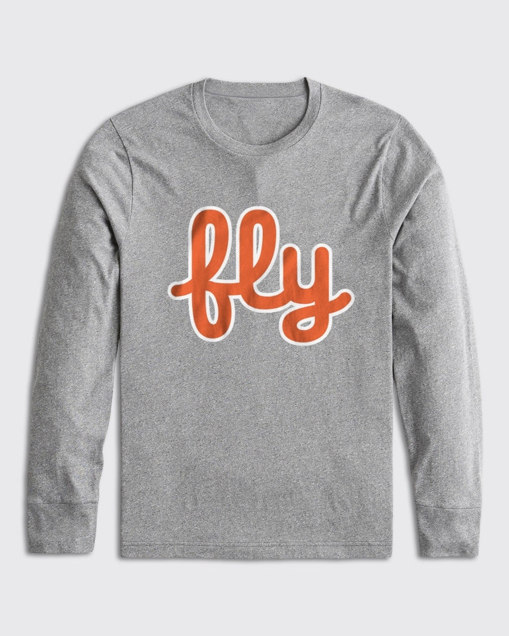 Philadelphia Flyers-Flyers Fly Long Sleeve-Athletic Heather-Philly Sports Shirts