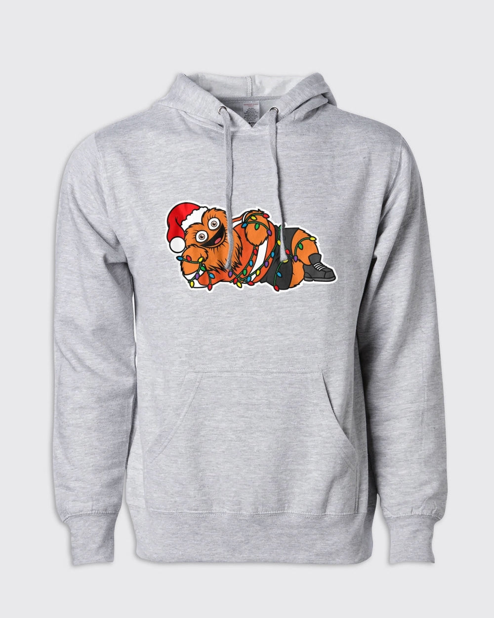 Philadelphia Flyers-Gritty Christmas Hoodie-Grey Heather-Philly Sports Shirts