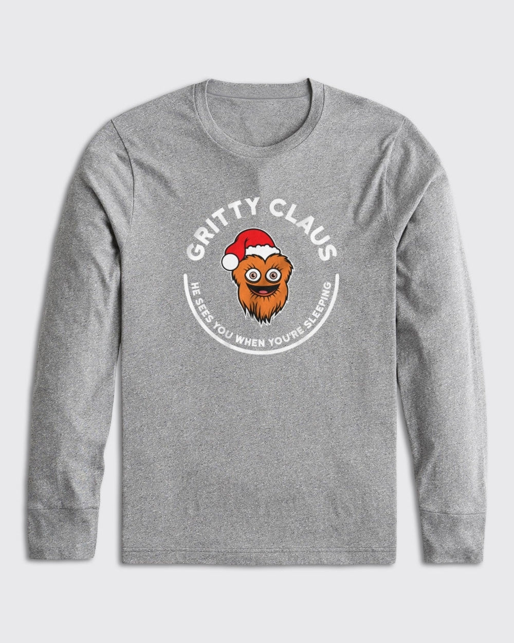 Gritty Claus Long Sleeve - Flyers, Long Sleeve - Philly Sports Shirts