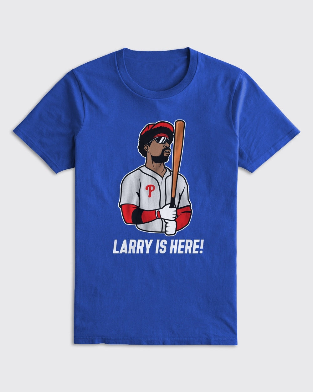 Philadelphia 76ers-Larry Is Here Shirt-True Royal-Philly Sports Shirts