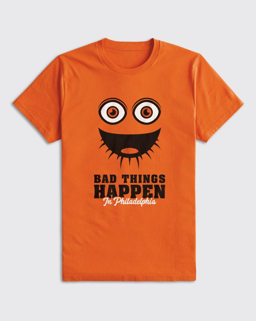 Philadelphia Flyers-Bad Things Happen In Philadelphia Shirt-Orange-Philly Sports Shirts