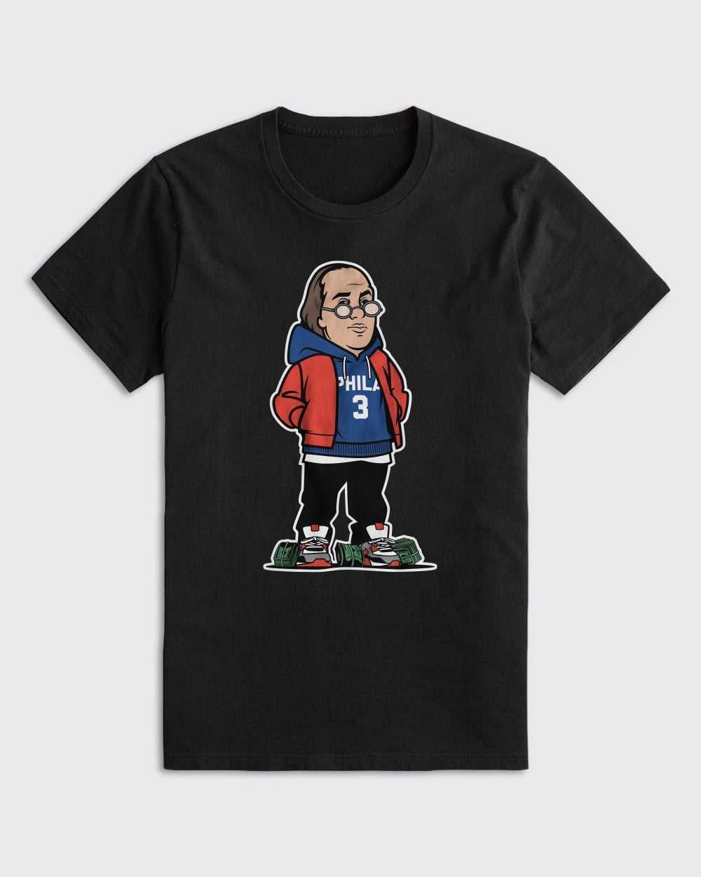 Ben Franklin Sixers Shirt-Philly Sports Shirts