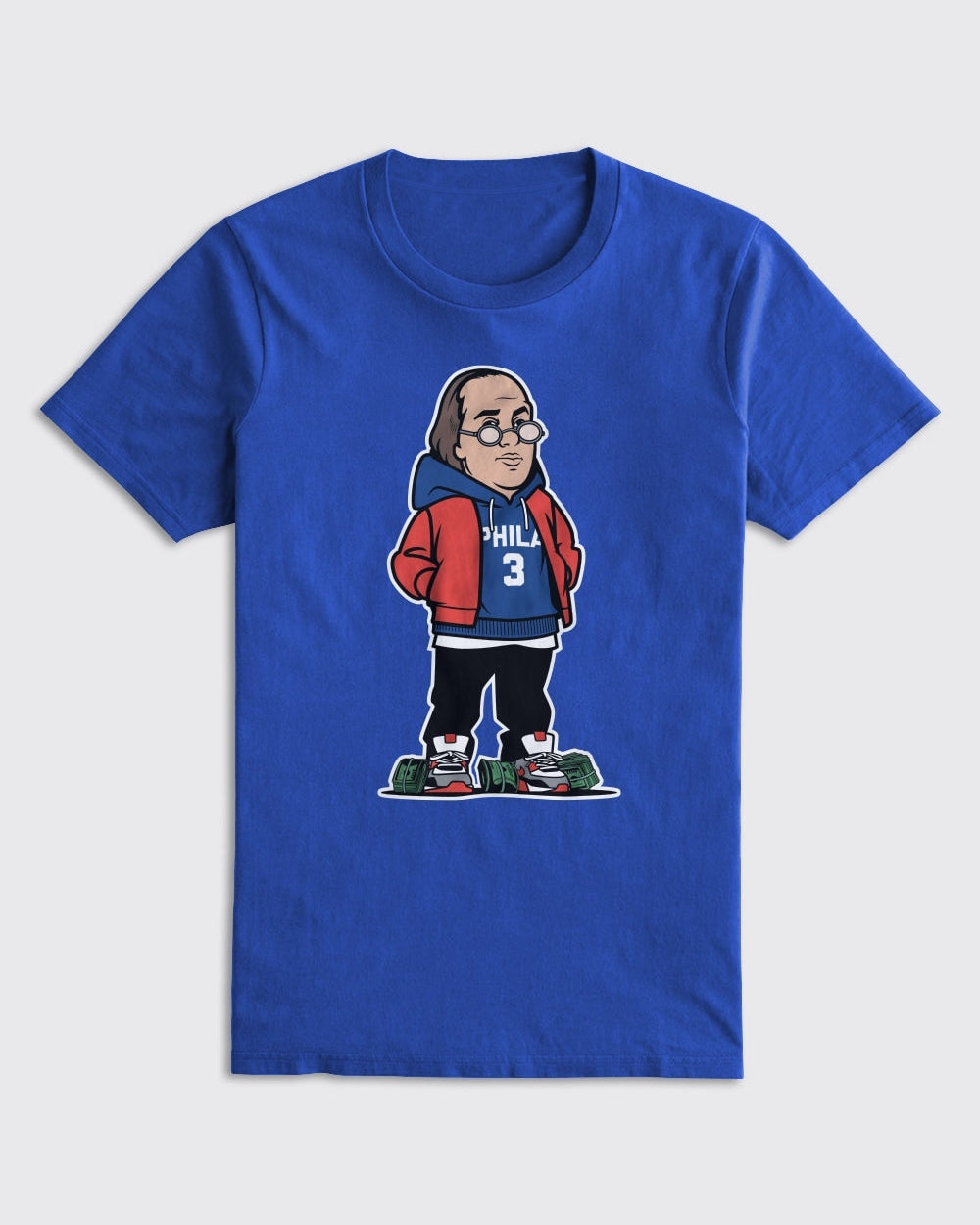 Ben Franklin Sixers Shirt-Philly Sports Shirts